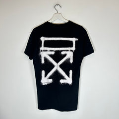 Off-White Black Spray Paint Logo Tee Size S