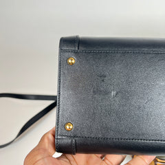 Gucci Black Diana Bamboo Handle Leather Tote Bag