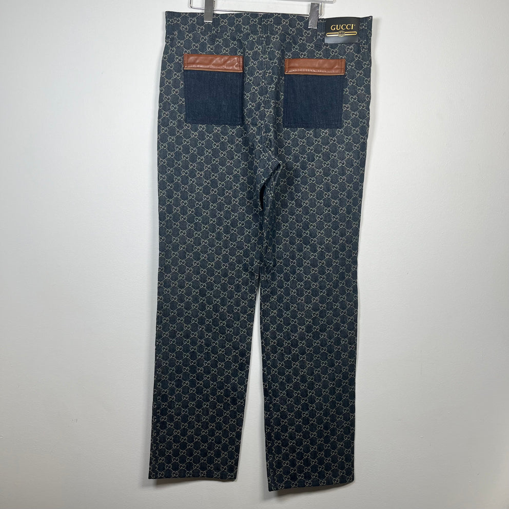 Gucci Indigo GG Denim Jeans Size 40