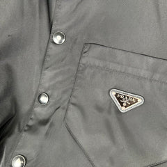 Prada Re-Nylon Logo Button-Up Shirt Size M