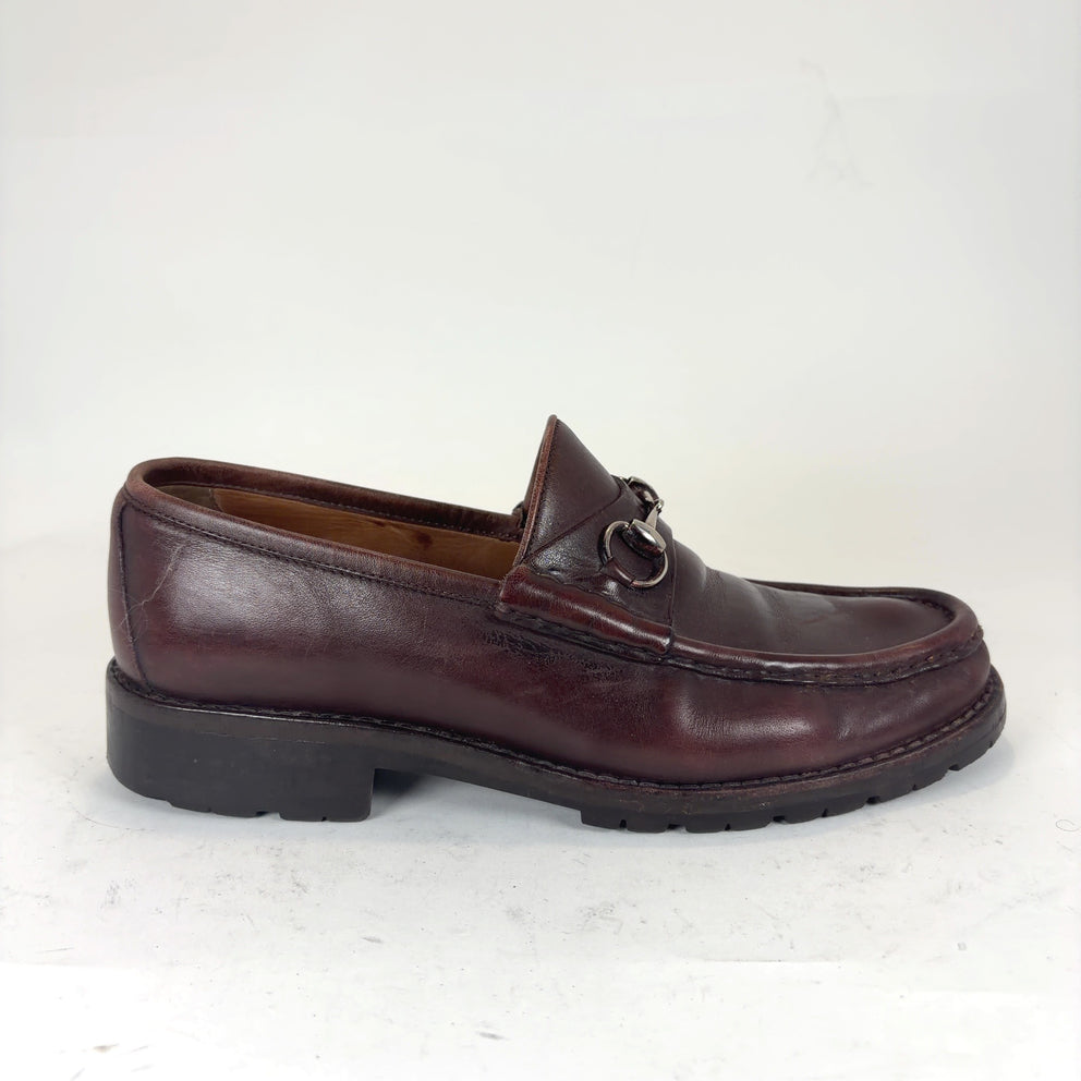 Gucci Horsebit Lug Brown Loafer