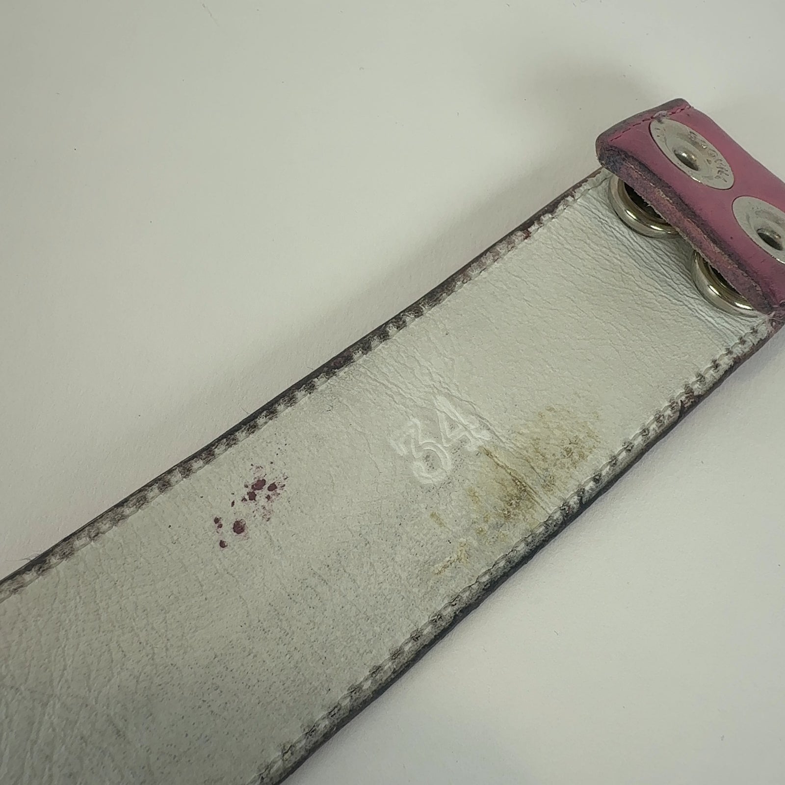 Chrome Hearts 'CH' Buckle with Pink Belt Strap