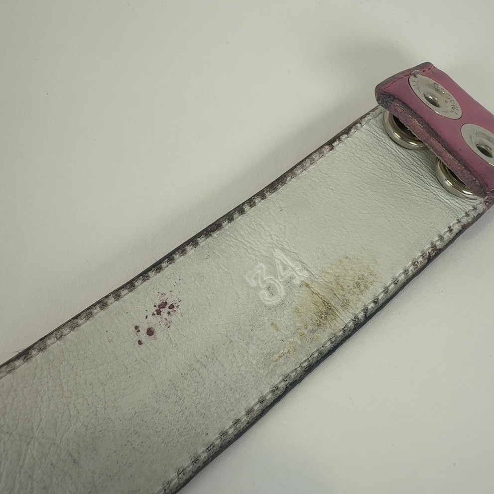 Chrome Hearts 'CH' Buckle with Pink Belt Strap