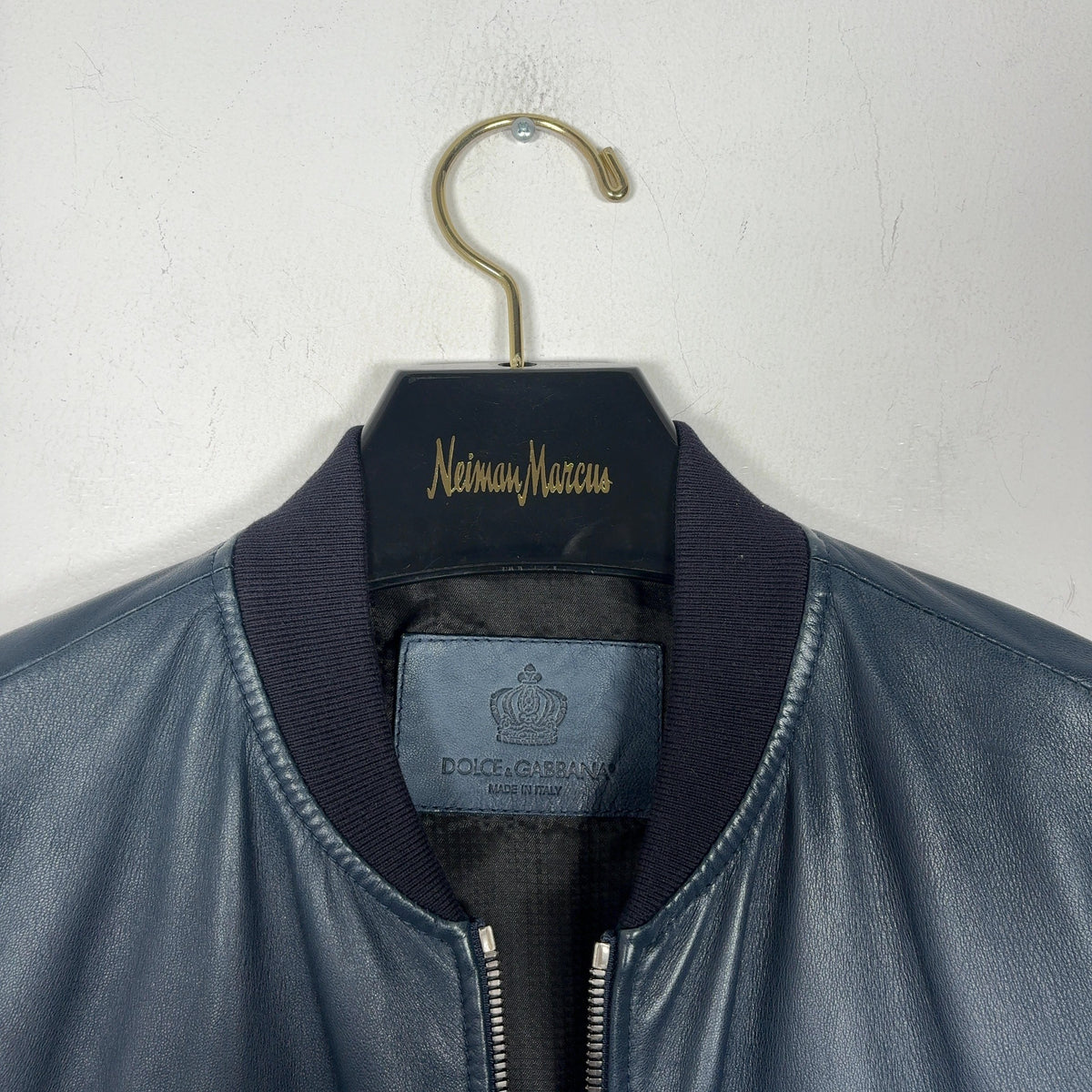 Dolce & Gabbana Leather Bomber Jacket