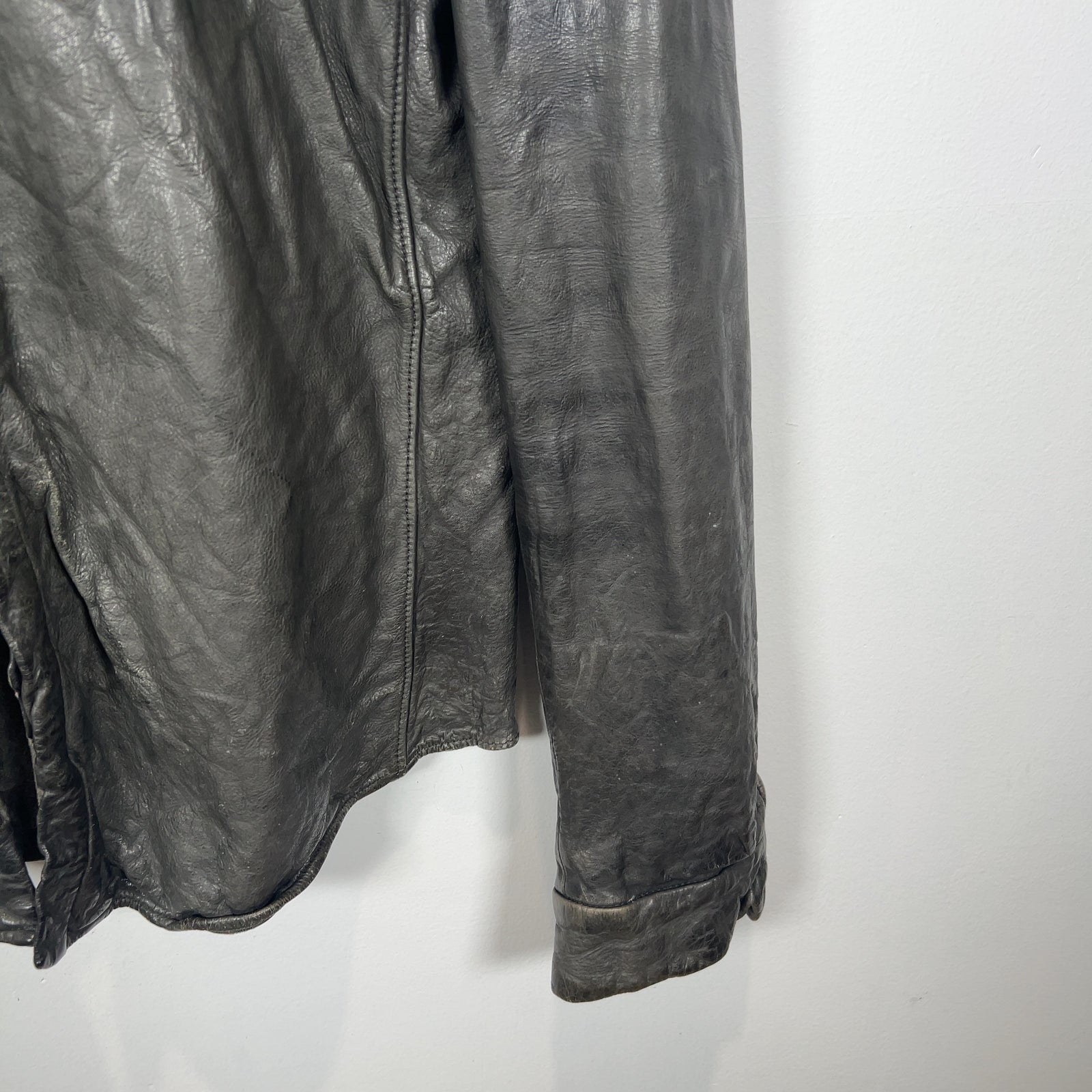 Carpe Diem 'Work Of 2003' Leather Shirt Jacket