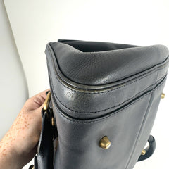 Chloe Paddington Black Leather Gold Accent Shoulder Bag