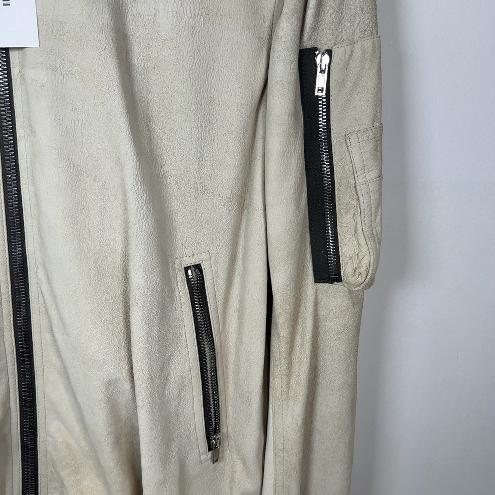 Rick Owens SS25 Hollywood Blistered Lambskin Leather Jacket