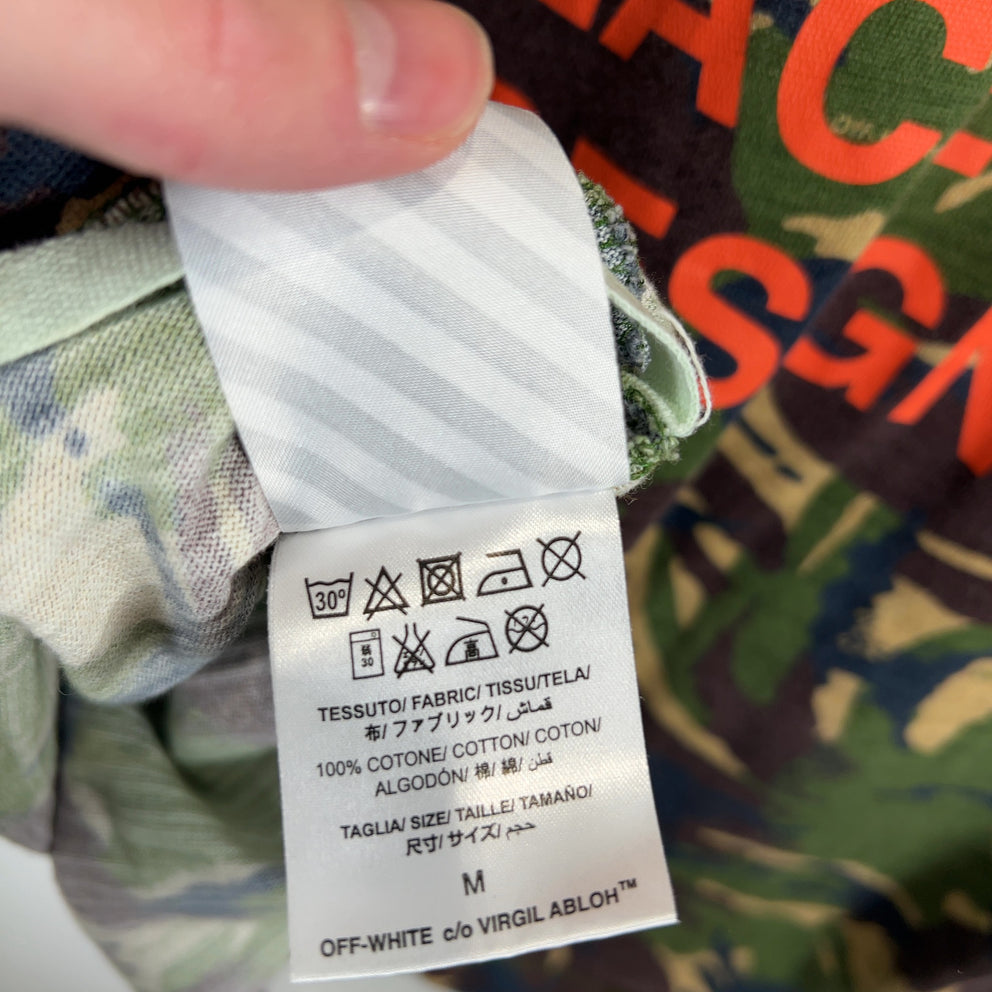 Off-White Camoflauge 'Piece By Design' T-Shirt Size M