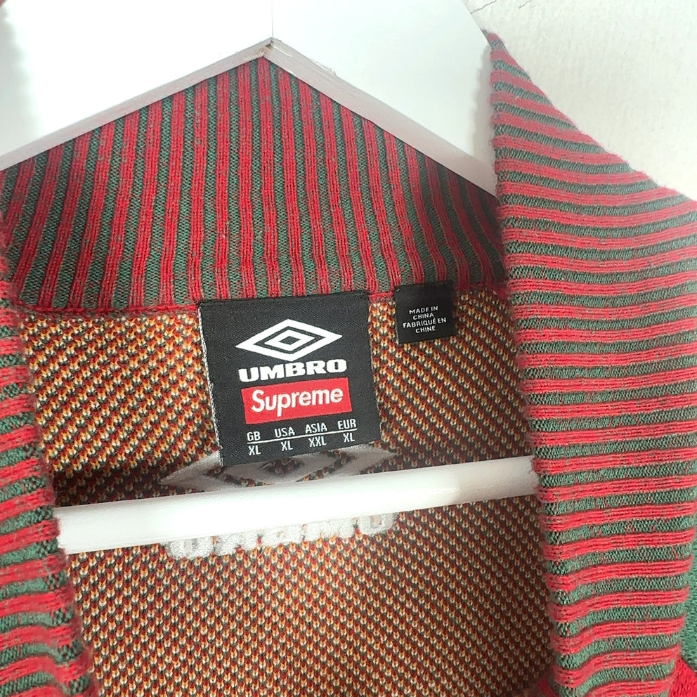Supreme Umbro Logo Knit Zip-Up Sweater