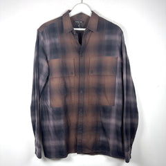 Helmut Lang Multi-Plaid Button-Up T-Shirt