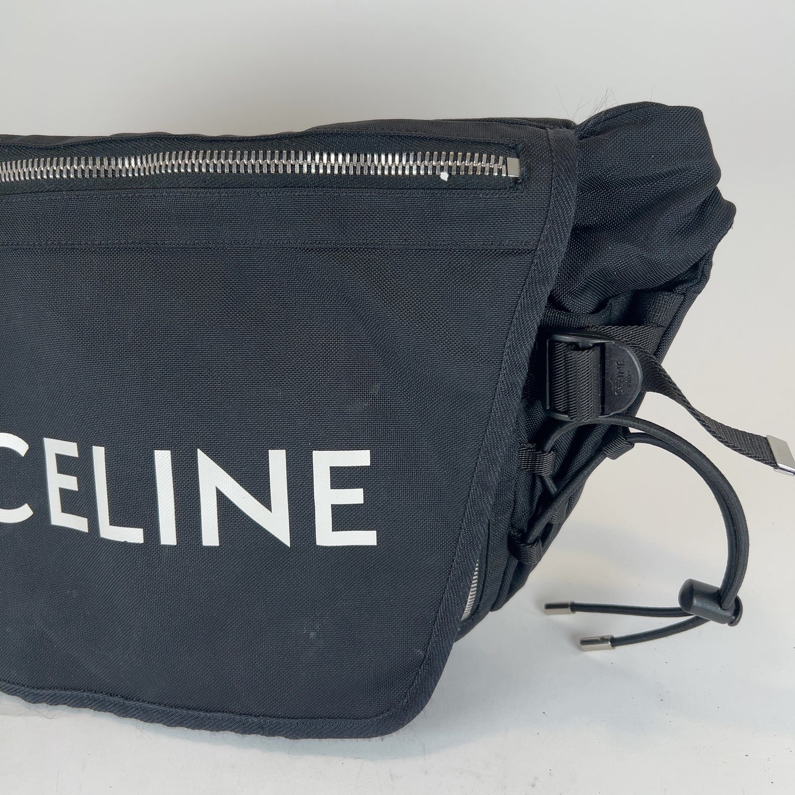 Celine Logo Nylon Trekking Messenger Bag