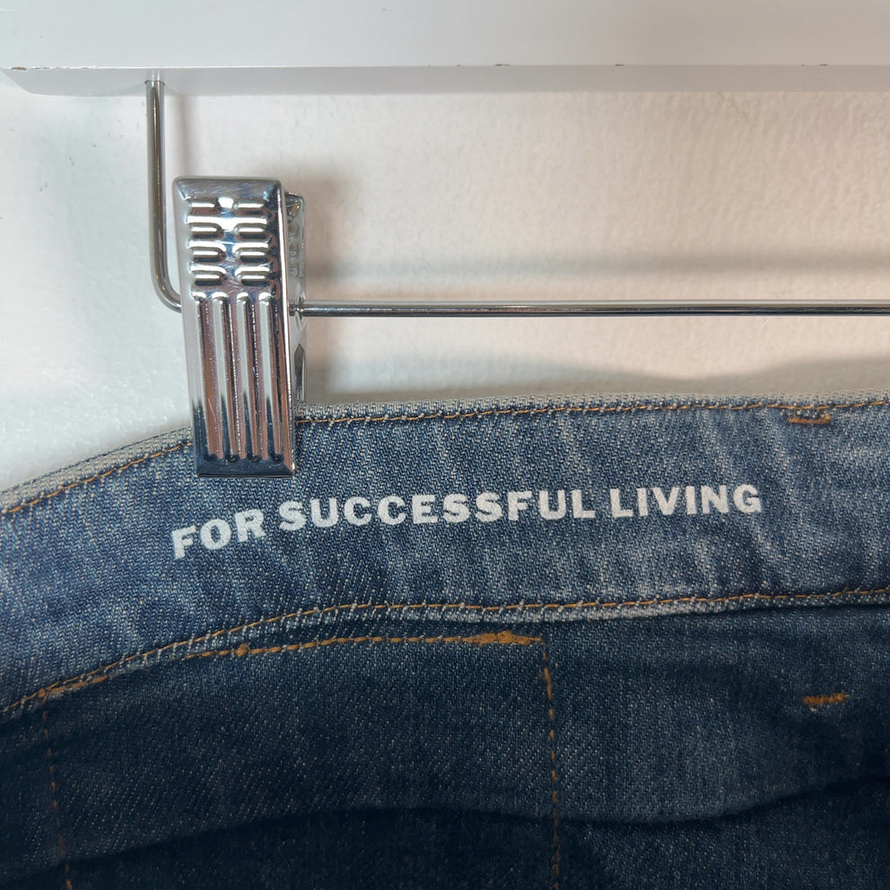 Diesel Inside-Out Double-Waisted Denim Jeans