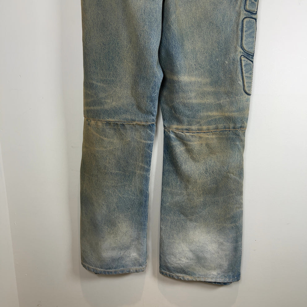 Satoshi Nakamoto Enduro Padded Distressed Lightwash Jeans