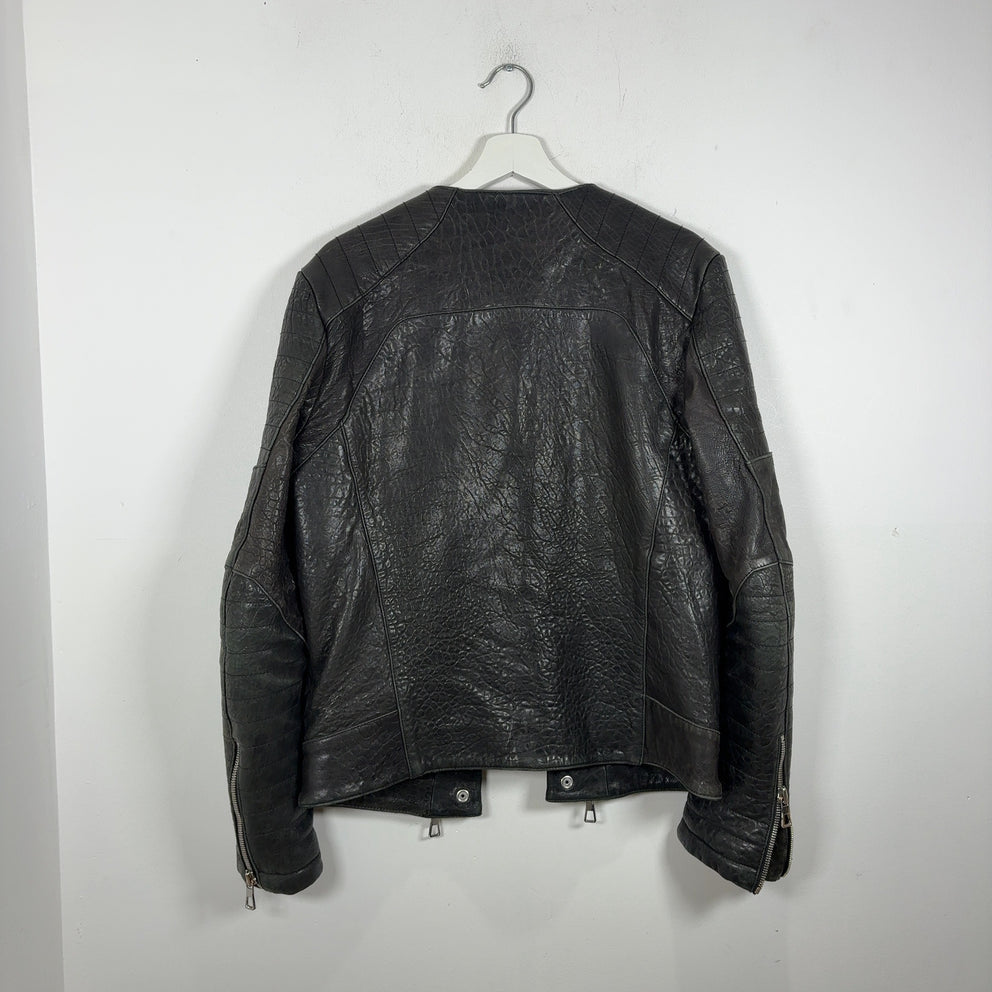 Balmain x HM AW15 Double Zip Leather Biker Jacket