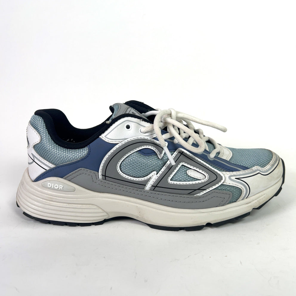 Dior B30 Blue/White Mesh Microfiber Low-Top Sneakers