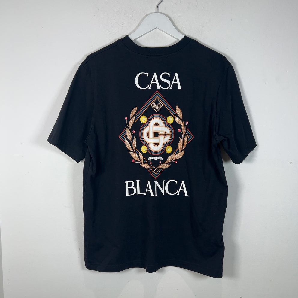 Casablanca Logo Motif Black T-Shirt