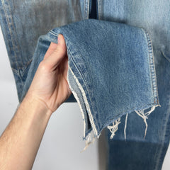 Balenciaga Waxed Distressed Denim Jeans
