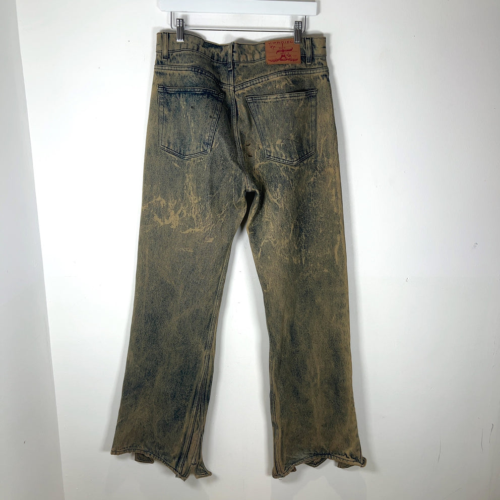 Y/Project Tudor Cut Vintage Beige Jeans