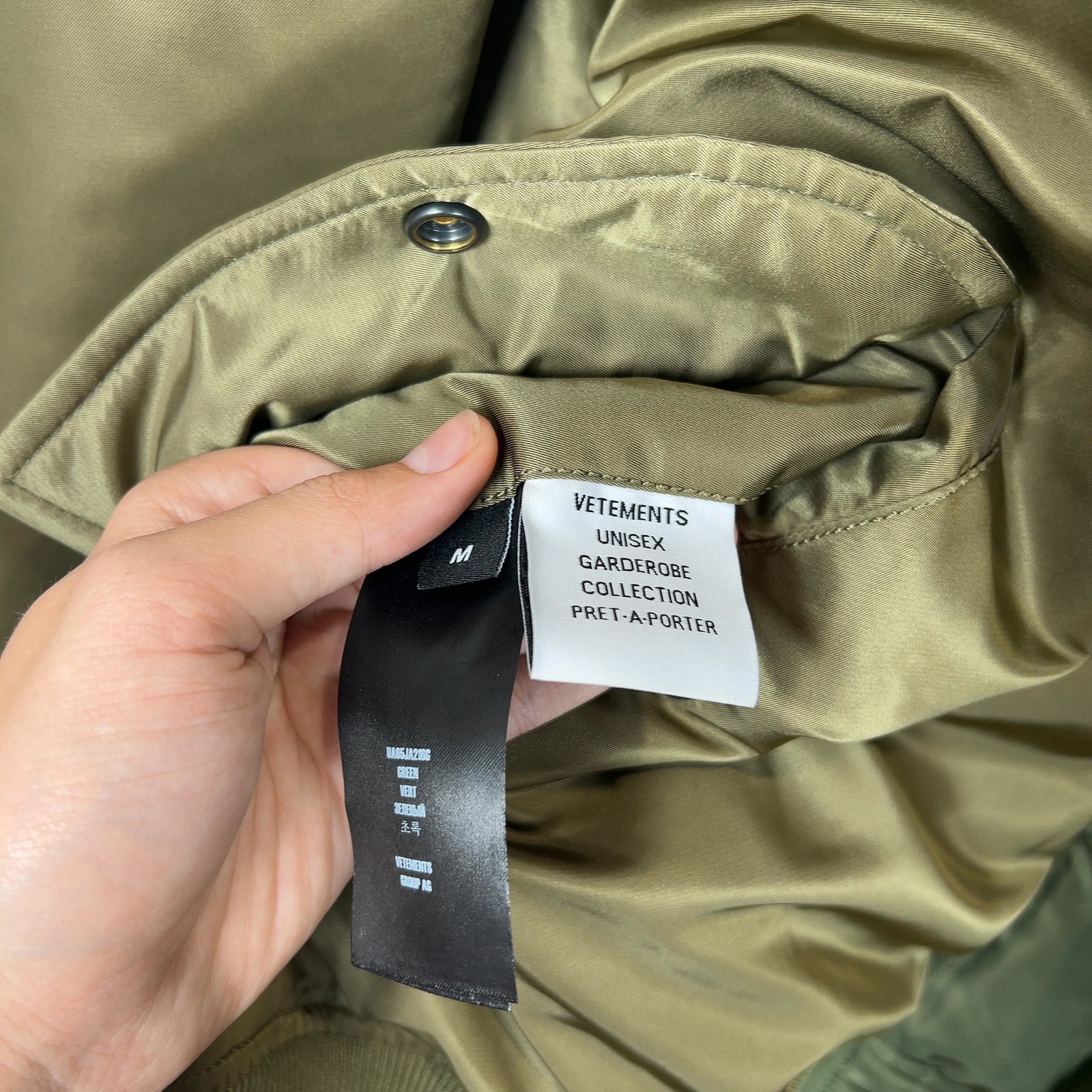 Vetements Double Zipper Oversized Flight Bomber Jacket