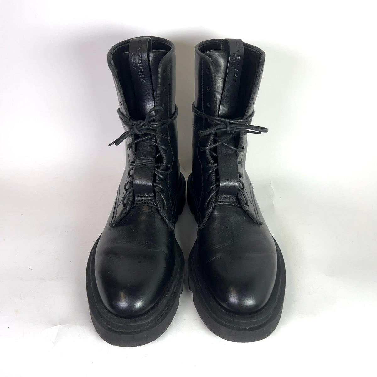 Givenchy Leather Combat Lace-Up Boots