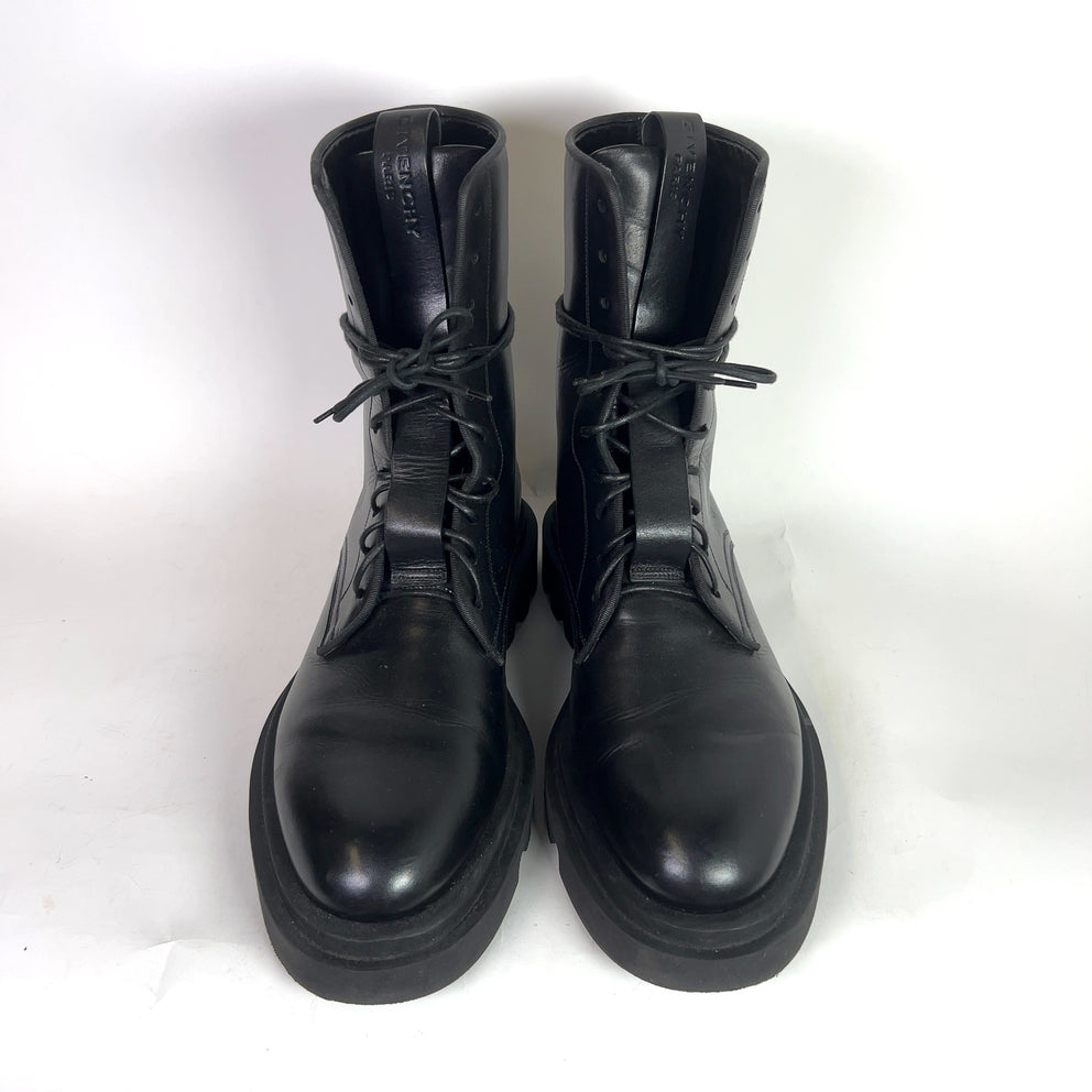 Givenchy Leather Combat Lace-Up Boots