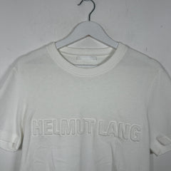Helmut Lang Embossed Logo White T-Shirt