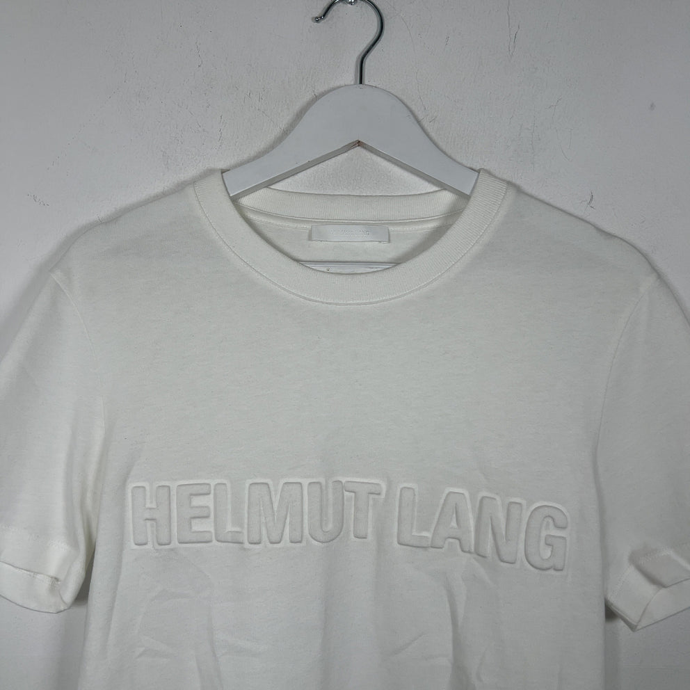 Helmut Lang Embossed Logo White T-Shirt