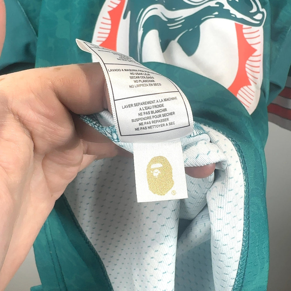 Bape x Mitchell & Ness ‘Miami Dolphins' Camoflauge Oversized Football Jersey