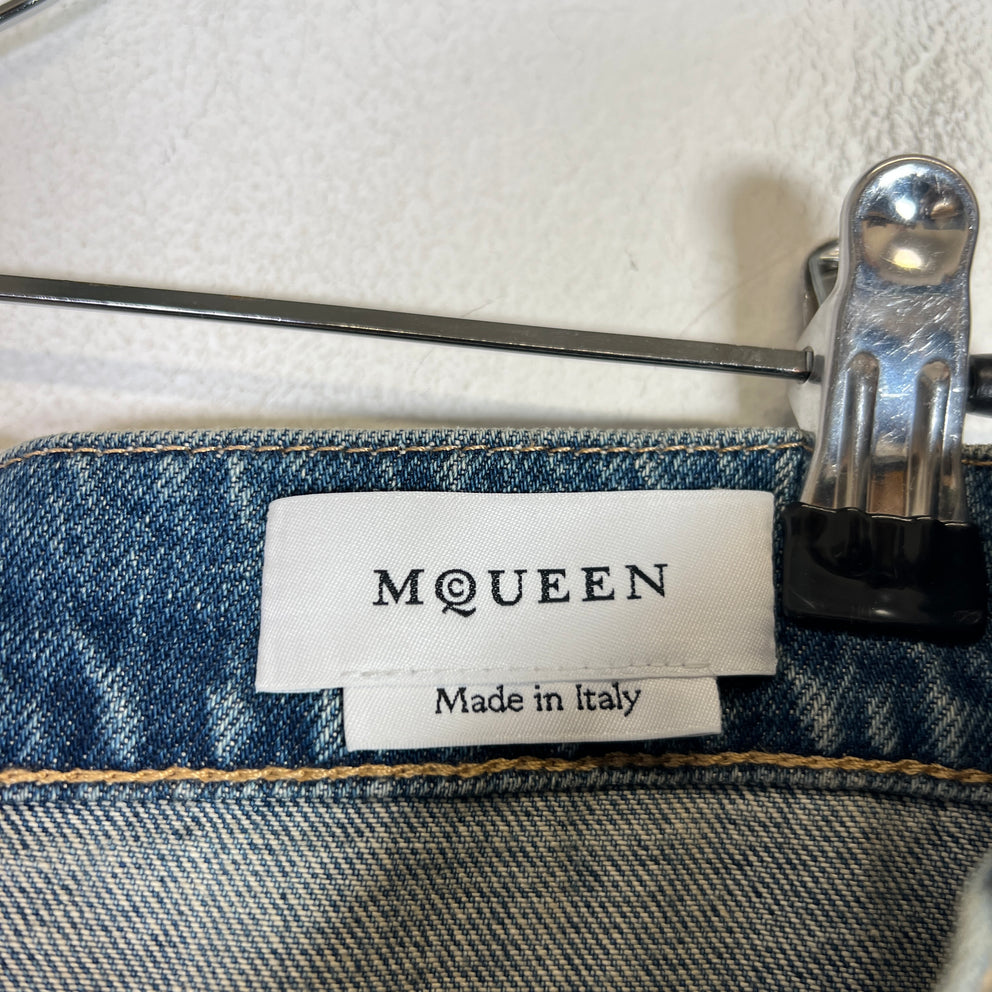 Alexander McQueen Skull Low Rise Baggy Jeans