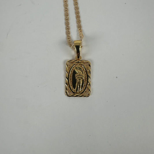 Her Children Torch Frame 18k Plated Gold Pendent