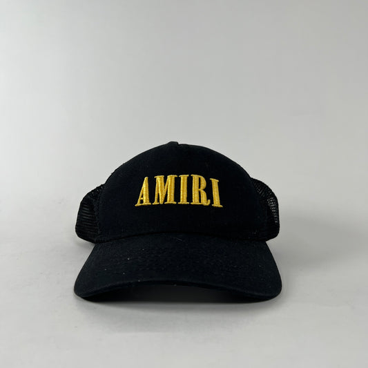 Amiri Black Trucker Hat