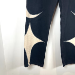 Thug Club Crescent Leather Panel Jeans
