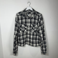 Science Projects Cropped Flannel Shirt