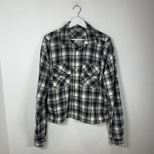 Science Projects Cropped Flannel Shirt