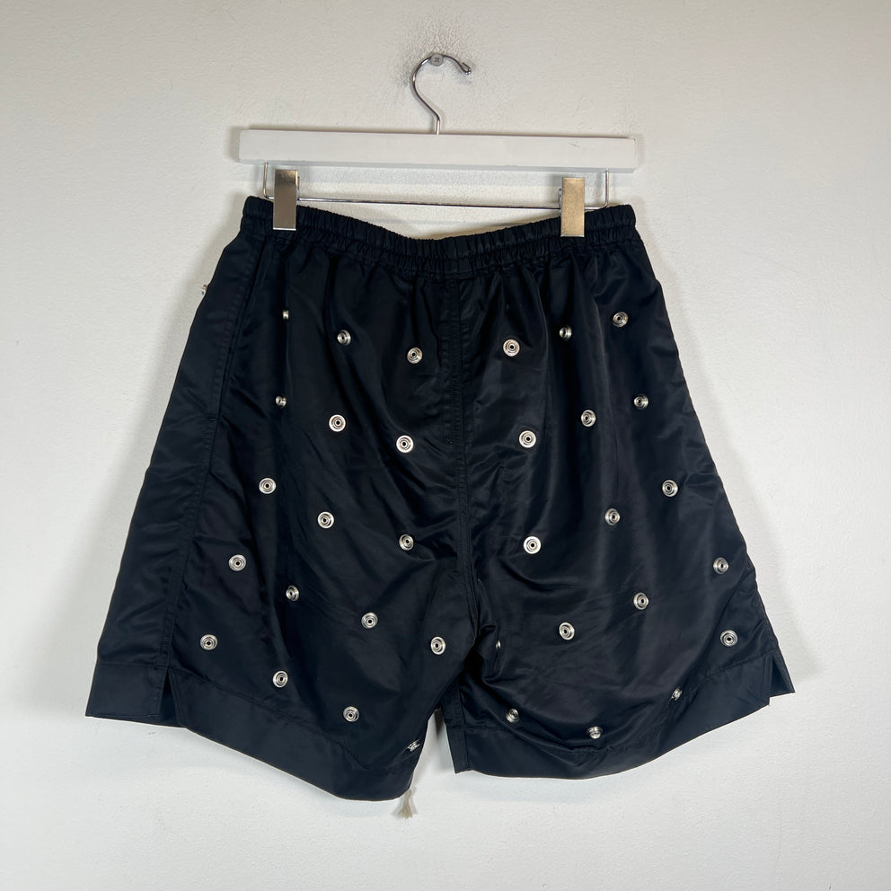 Rick Owens Drkshdw Black Press-Stud Shorts Size M