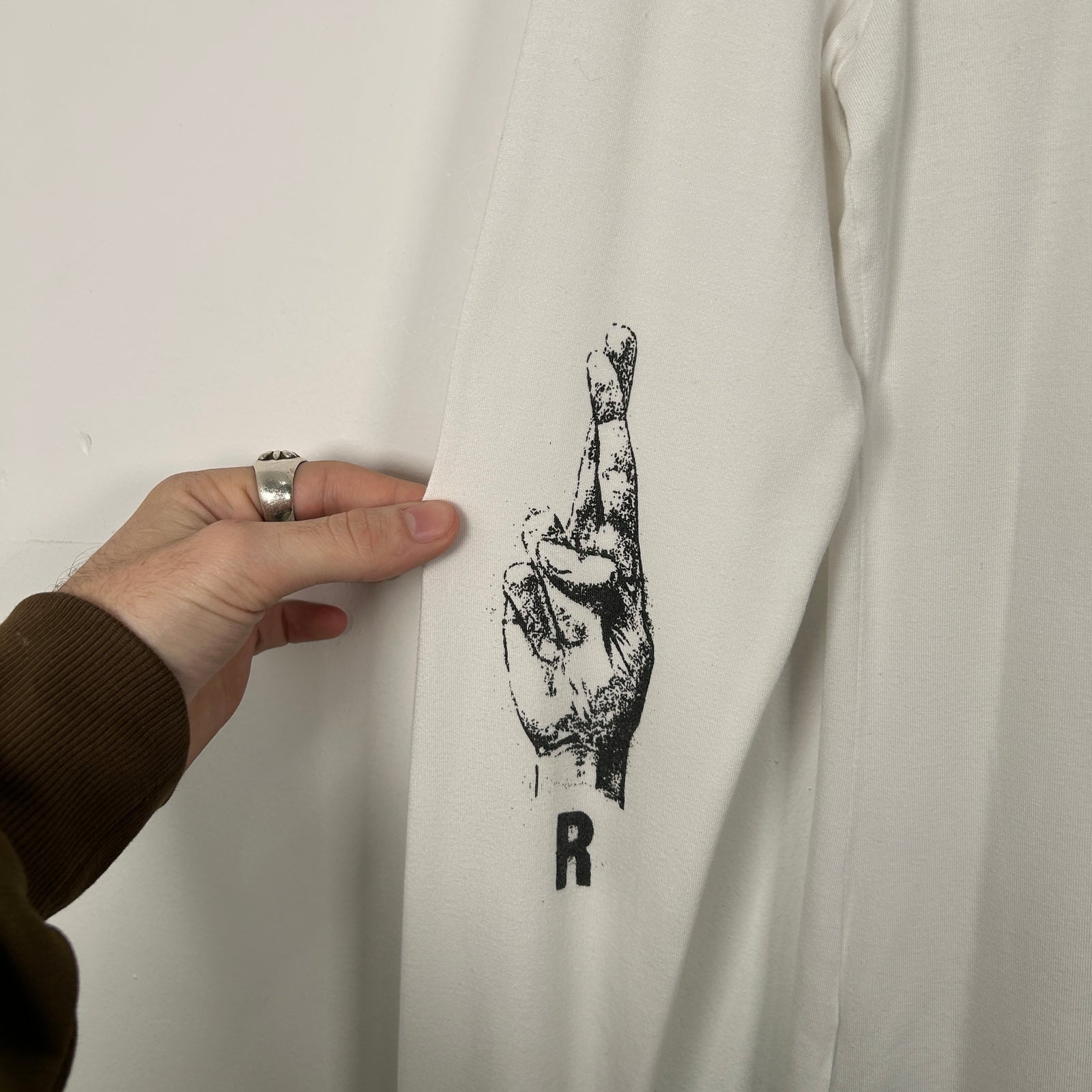 Raf Simons SS23 White 'R' Turtleneck Size M