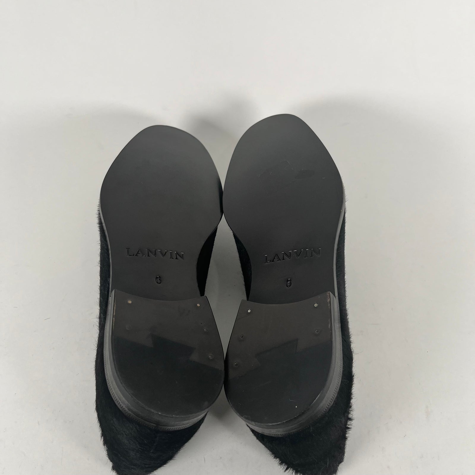 Lanvin Black Ponyhair Loafer Size 6