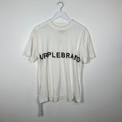Purple White T-Shirt Size S