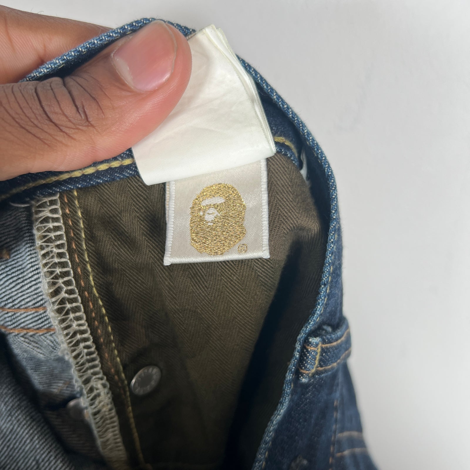 A Bathing Ape Blue Jean Shorts Size M