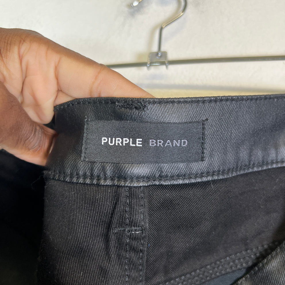 Purple Brand P004 Coated Flare Jeans
