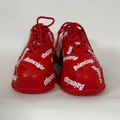 Balenciaga Triple S Red All Over Logo Size 42