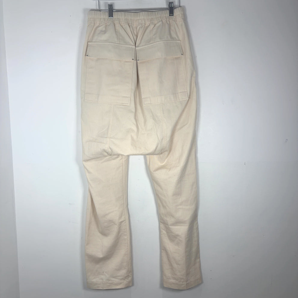 Rick Owens SS22 Fogachine Cotton Linen Drop-Crotch Pants