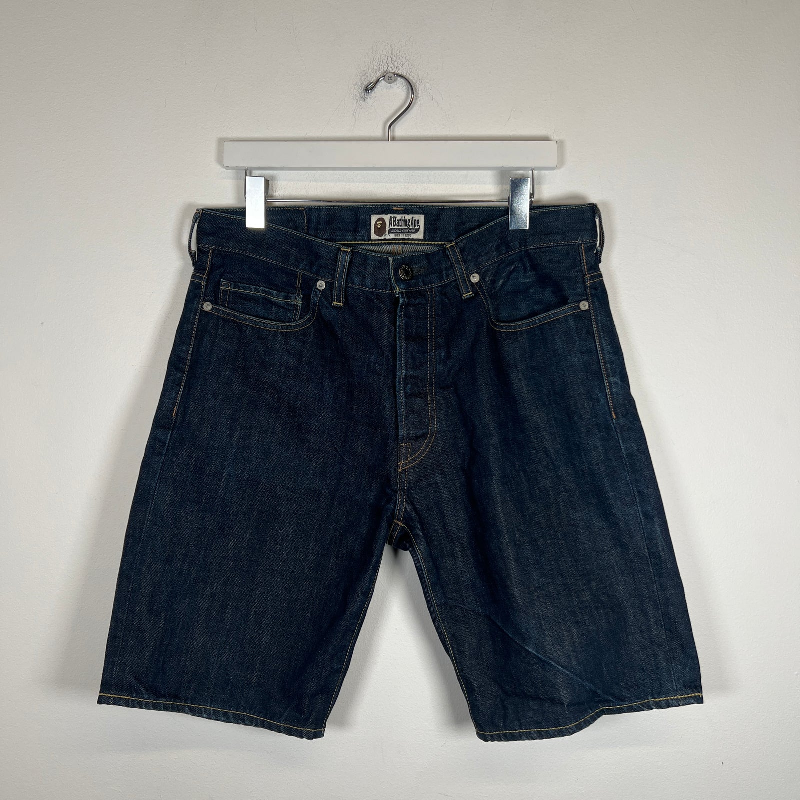 A Bathing Ape Blue Jean Shorts Size M