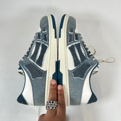Amiri Blue Denim Skel Low-Top Sneaker Size 46