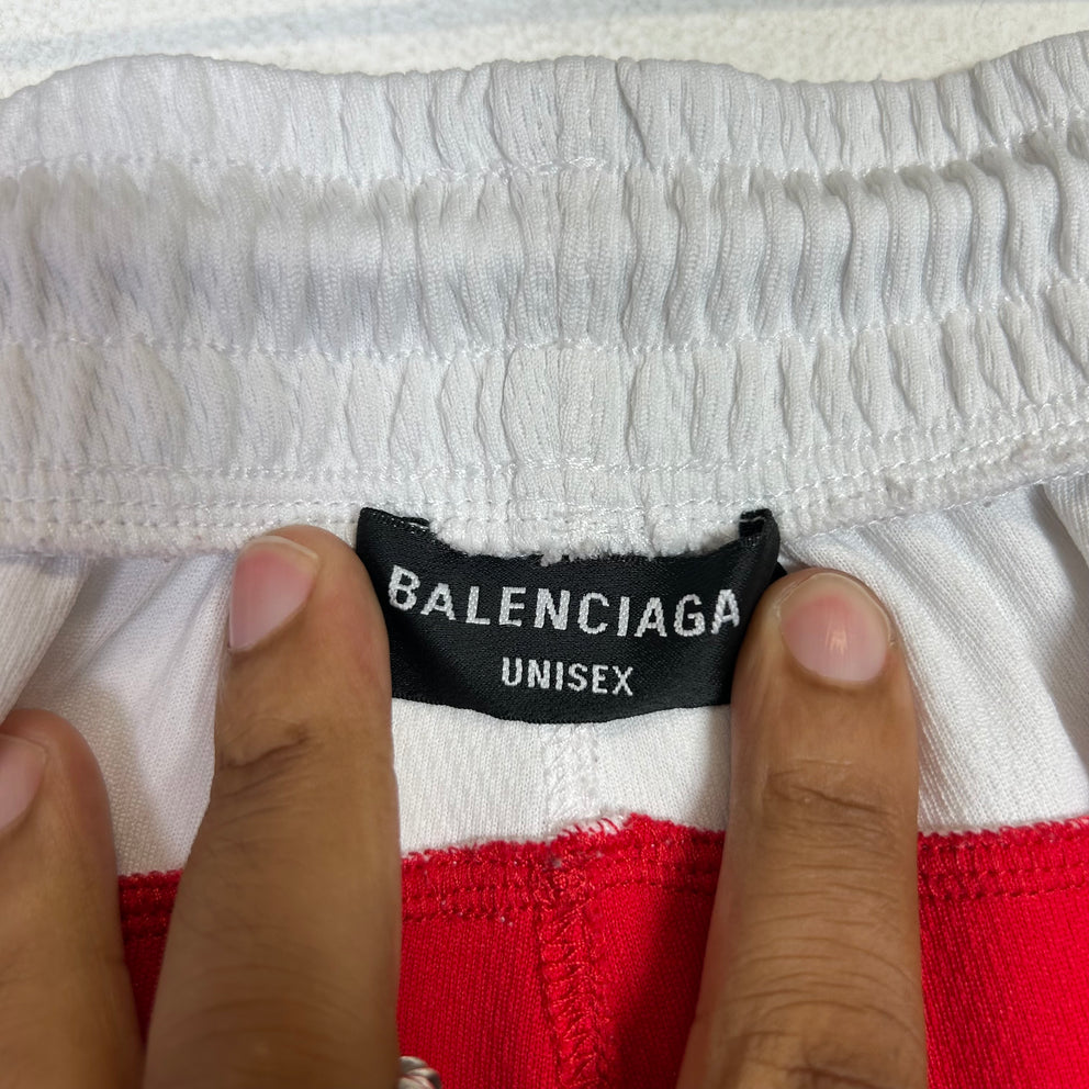 Balenciaga Hockey Logo Mesh Shorts