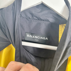 Balenciaga SS18 Navy / Yellow Windbreaker Size XL