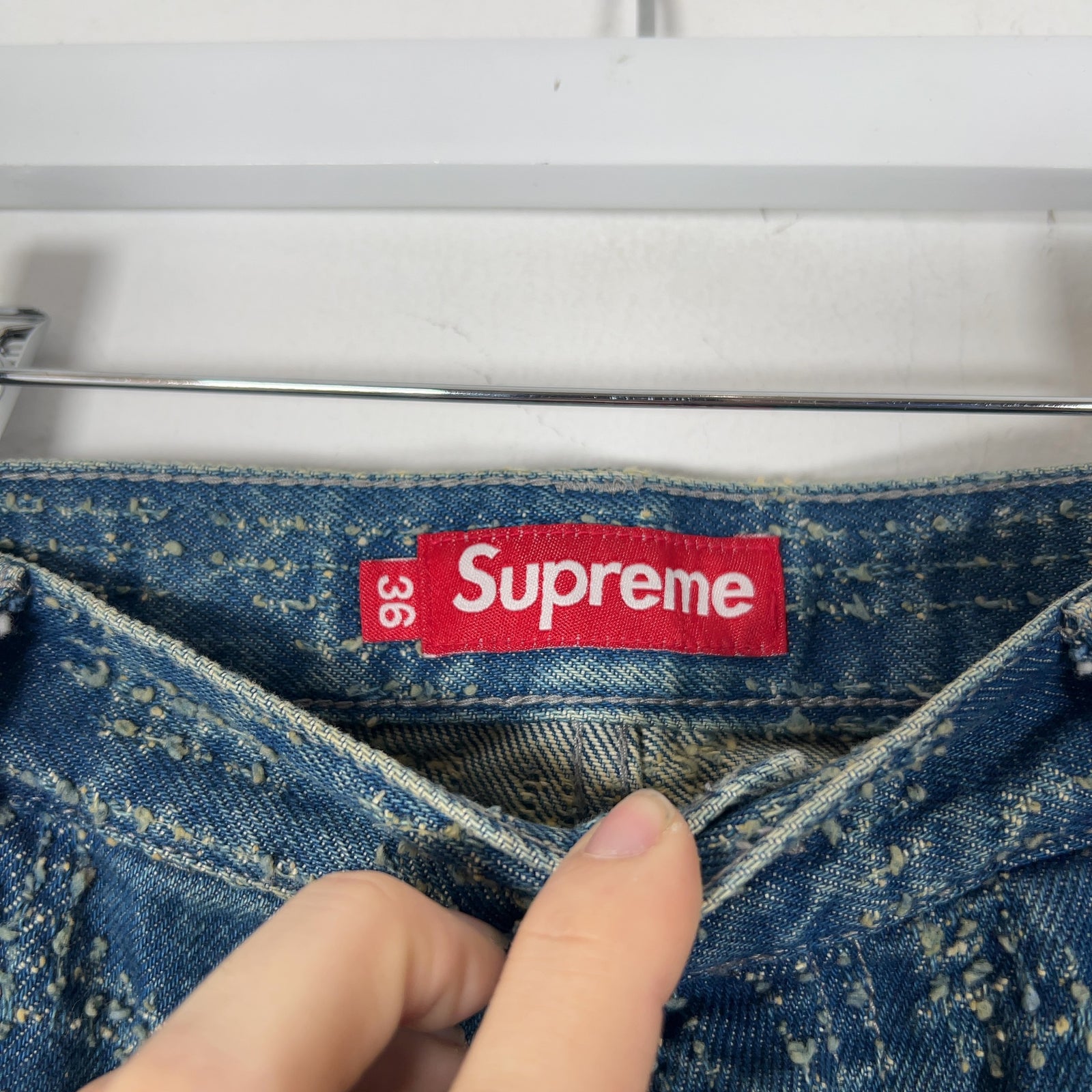 Supreme Woven Logo Denim Jeans