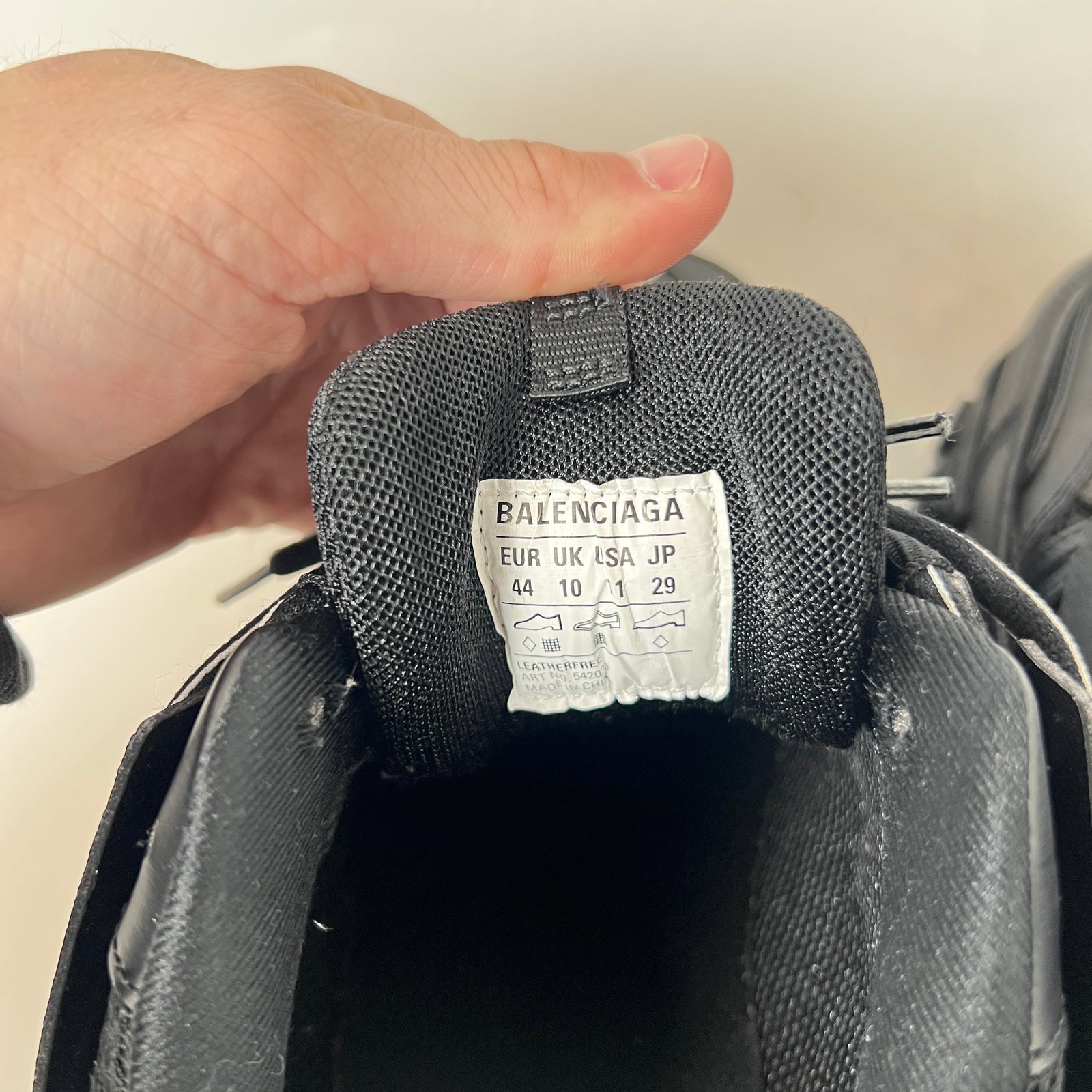 Balenciaga Triple Black Track Sneaker Size 44