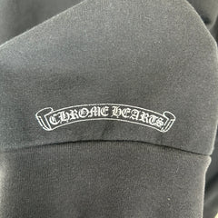 Chrome Hearts Black Vertical Logo Hoodie Size L