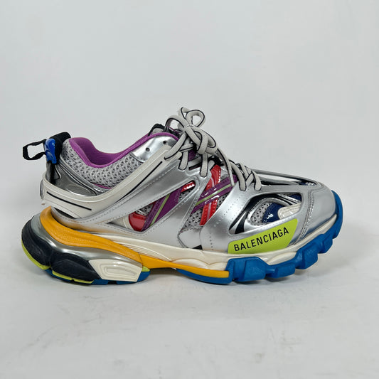 Balenciaga Multi Color Metallic Track Sneaker Size 38